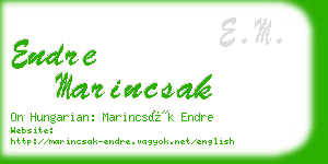 endre marincsak business card